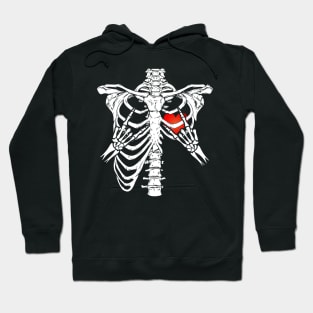 Halloween Skeleton Rocker Graphic Hoodie